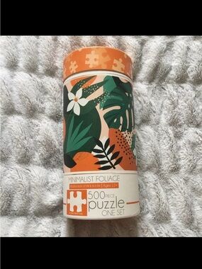 Minimalist Foliage 500 Piece Jigsaw Puzzle - Complete - Tropical Plants Flowers